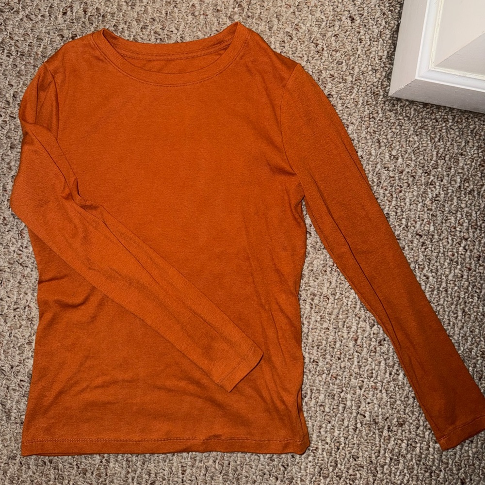 🔴NWOT A new day Rust Orange Long Sleeve Tee